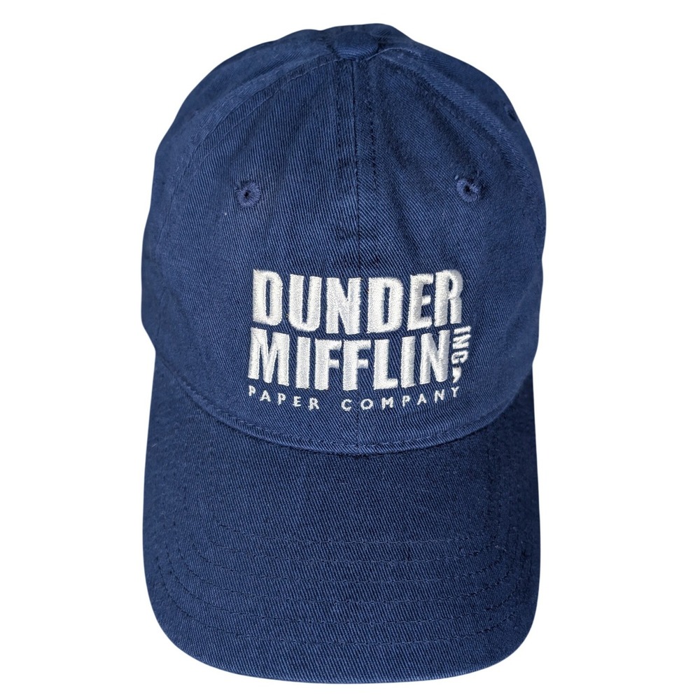 The‎ Office Dunder Mifflin Paper Company Navy Blue Embroidered Baseball Dad Hat